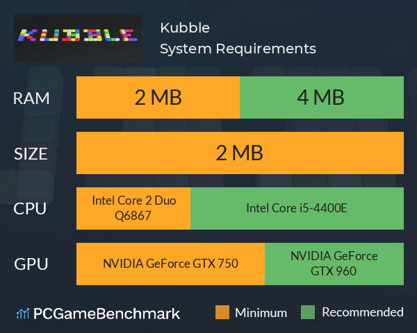 Kubble System Requirements PC Graph - Can I Run Kubble