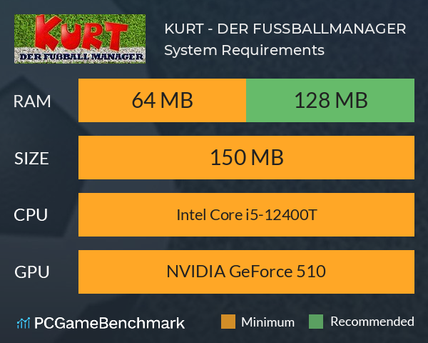 KURT - DER FUSSBALLMANAGER System Requirements PC Graph - Can I Run KURT - DER FUSSBALLMANAGER