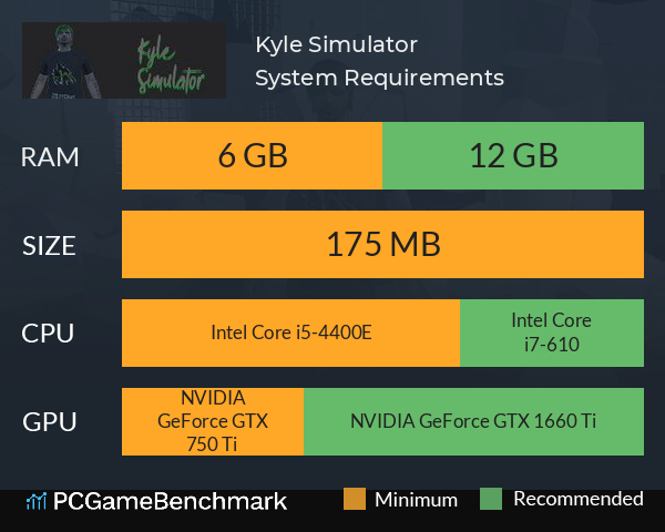 Kyle Simulator System Requirements PC Graph - Can I Run Kyle Simulator