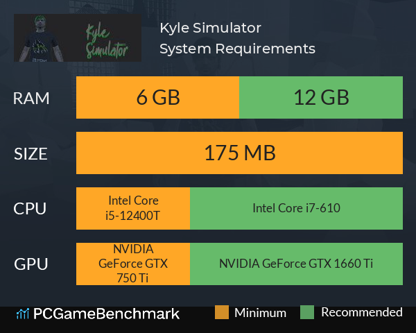 Kyle Simulator System Requirements PC Graph - Can I Run Kyle Simulator