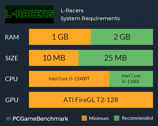 L-Racers System Requirements PC Graph - Can I Run L-Racers