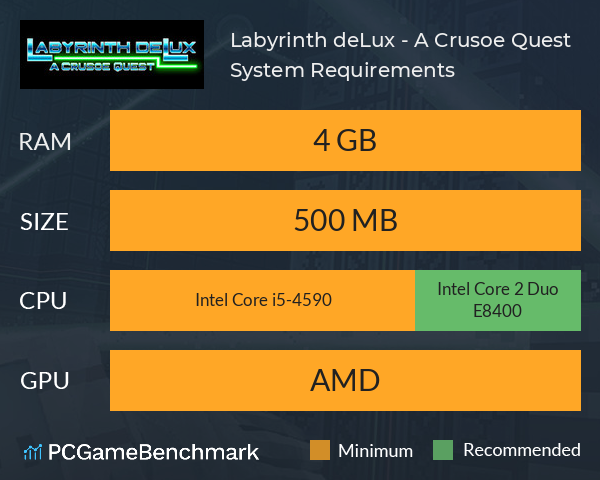 Labyrinth deLux - A Crusoe Quest System Requirements PC Graph - Can I Run Labyrinth deLux - A Crusoe Quest Labyrinth deLux - A Crusoe Quest System Requirements PC Graph - Can I Run Labyrinth deLux - A Crusoe Quest