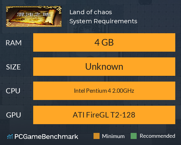 Land of chaos System Requirements PC Graph - Can I Run Land of chaos Land of chaos System Requirements PC Graph - Can I Run Land of chaos
