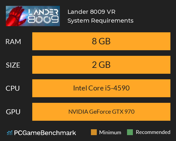 Lander 8009 VR System Requirements PC Graph - Can I Run Lander 8009 VR