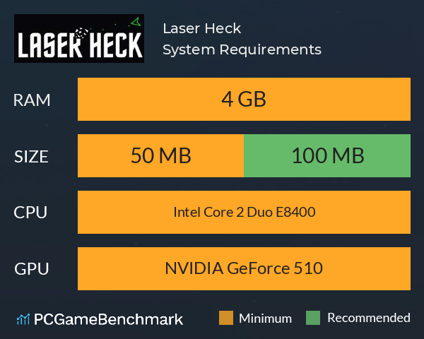 Laser Heck System Requirements PC Graph - Can I Run Laser Heck Laser Heck System Requirements PC Graph - Can I Run Laser Heck