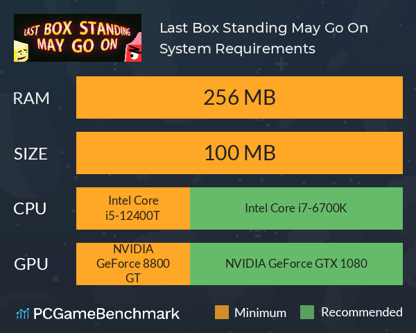 Last Box Standing May Go On System Requirements PC Graph - Can I Run Last Box Standing May Go On Last Box Standing May Go On System Requirements PC Graph - Can I Run Last Box Standing May Go On