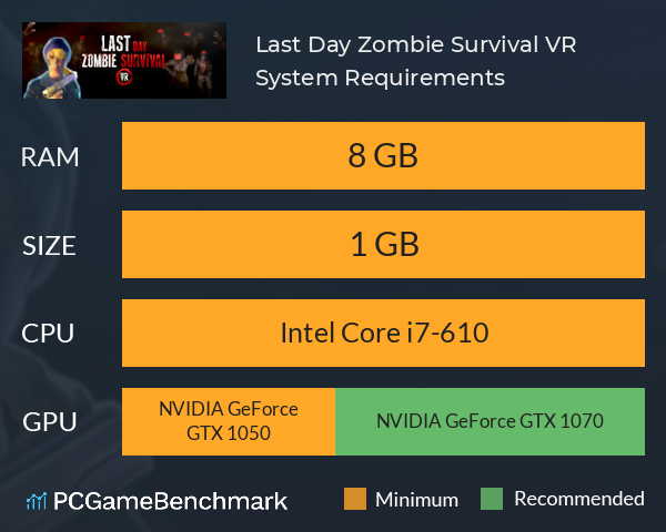 Last Day: Zombie Survival VR System Requirements PC Graph - Can I Run Last Day: Zombie Survival VR Last Day: Zombie Survival VR System Requirements PC Graph - Can I Run Last Day: Zombie Survival VR