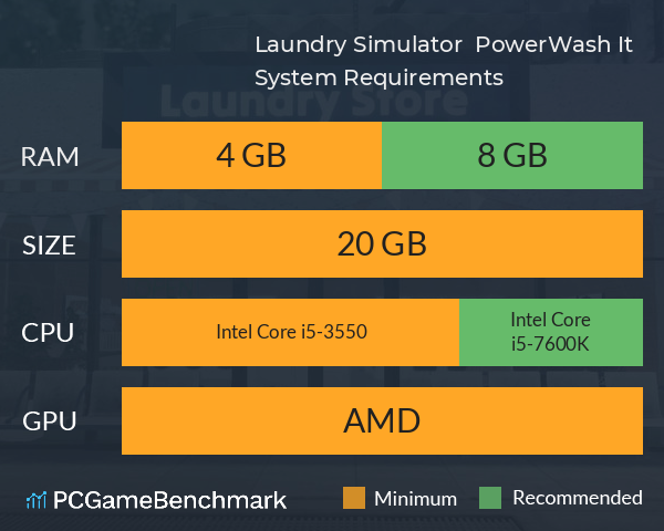 Laundry Simulator : PowerWash It! System Requirements PC Graph - Can I Run Laundry Simulator : PowerWash It! Laundry Simulator : PowerWash It! System Requirements PC Graph - Can I Run Laundry Simulator : PowerWash It!