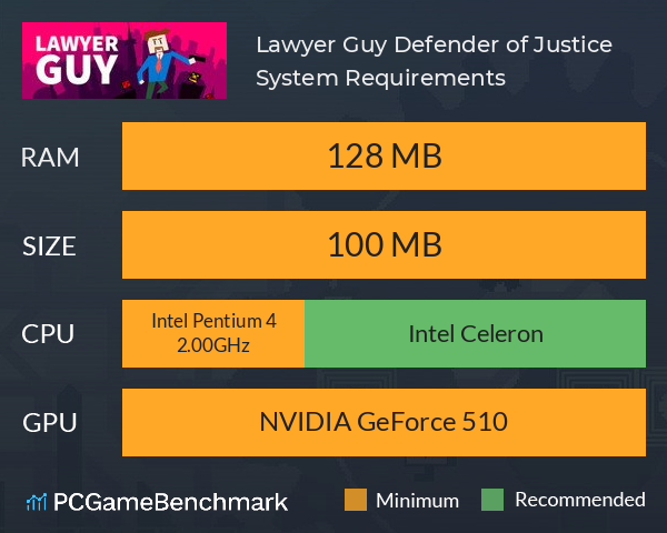 Lawyer Guy: Defender of Justice System Requirements PC Graph - Can I Run Lawyer Guy: Defender of Justice