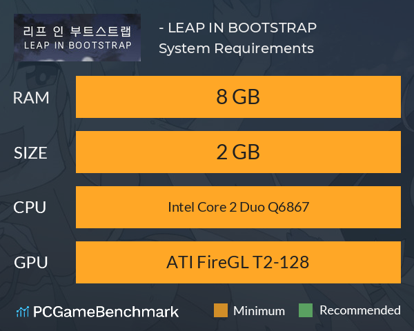 리프 인 부트스트랩 - LEAP IN BOOTSTRAP System Requirements PC Graph - Can I Run 리프 인 부트스트랩 - LEAP IN BOOTSTRAP 리프 인 부트스트랩 - LEAP IN BOOTSTRAP System Requirements PC Graph - Can I Run 리프 인 부트스트랩 - LEAP IN BOOTSTRAP