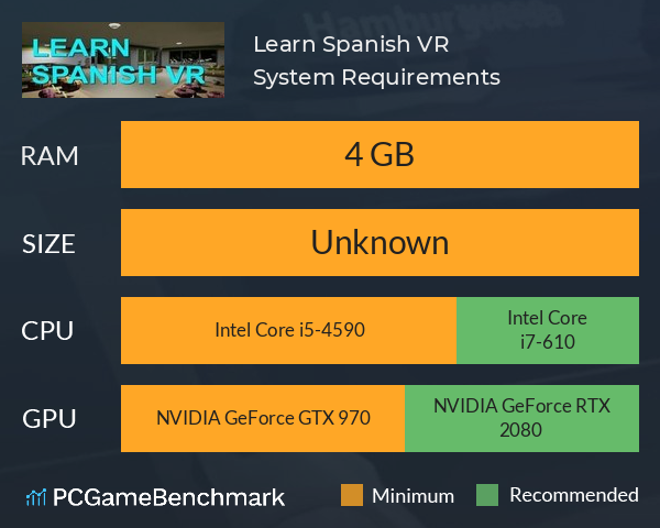 Learn Spanish VR System Requirements PC Graph - Can I Run Learn Spanish VR Learn Spanish VR System Requirements PC Graph - Can I Run Learn Spanish VR