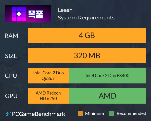 Leash System Requirements PC Graph - Can I Run Leash Leash System Requirements PC Graph - Can I Run Leash