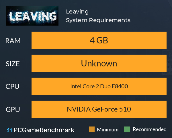 Leaving System Requirements PC Graph - Can I Run Leaving Leaving System Requirements PC Graph - Can I Run Leaving