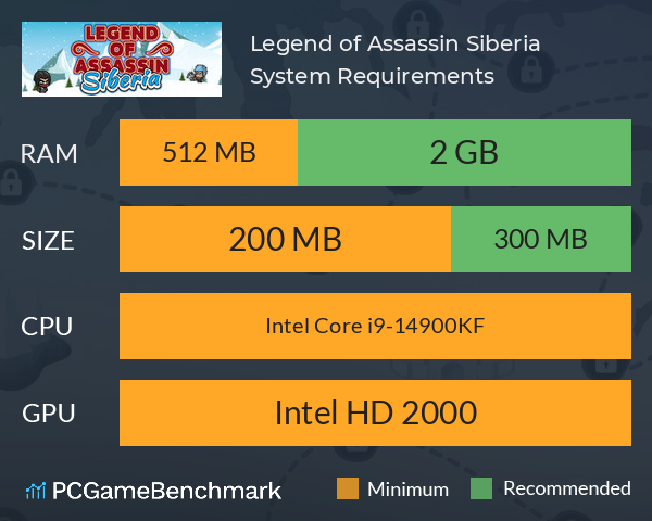 Legend of Assassin: Siberia System Requirements PC Graph - Can I Run Legend of Assassin: Siberia Legend of Assassin: Siberia System Requirements PC Graph - Can I Run Legend of Assassin: Siberia