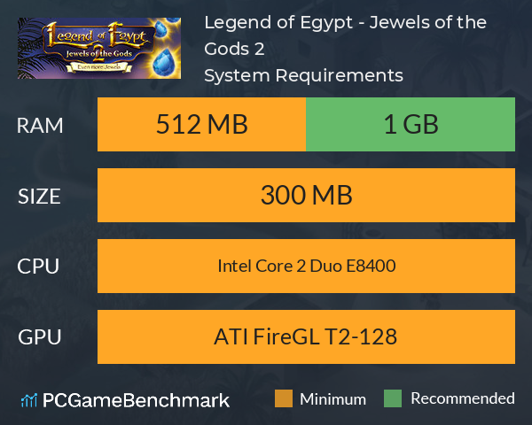 Legend of Egypt - Jewels of the Gods 2 System Requirements PC Graph - Can I Run Legend of Egypt - Jewels of the Gods 2 Legend of Egypt - Jewels of the Gods 2 System Requirements PC Graph - Can I Run Legend of Egypt - Jewels of the Gods 2