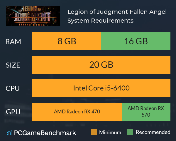 Legion of Judgment: Fallen Angel System Requirements PC Graph - Can I Run Legion of Judgment: Fallen Angel Legion of Judgment: Fallen Angel System Requirements PC Graph - Can I Run Legion of Judgment: Fallen Angel
