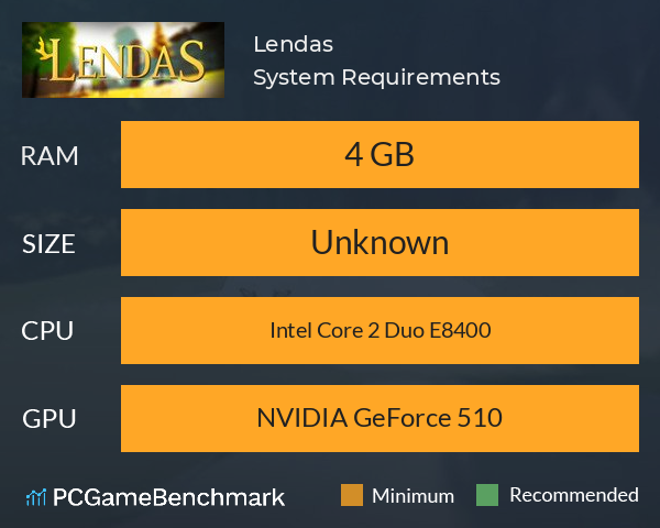 Lendas System Requirements PC Graph - Can I Run Lendas Lendas System Requirements PC Graph - Can I Run Lendas