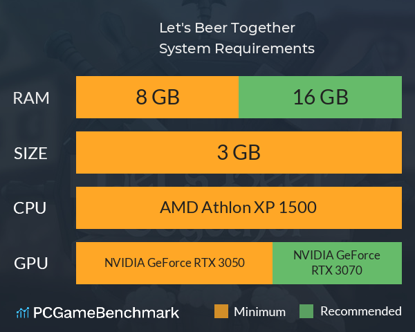Let's Beer Together! System Requirements PC Graph - Can I Run Let's Beer Together! Let's Beer Together! System Requirements PC Graph - Can I Run Let's Beer Together!