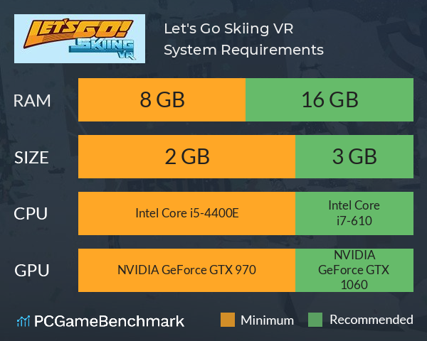 Let's Go! Skiing VR System Requirements PC Graph - Can I Run Let's Go! Skiing VR
