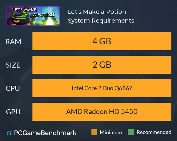 Let's Make a Potion System Requirements PC Graph - Can I Run Let's Make a Potion Let's Make a Potion System Requirements PC Graph - Can I Run Let's Make a Potion