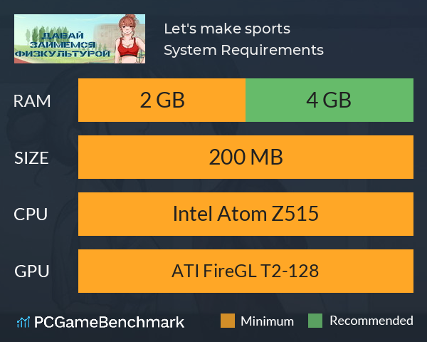 Let's make... sports System Requirements PC Graph - Can I Run Let's make... sports Let's make... sports System Requirements PC Graph - Can I Run Let's make... sports