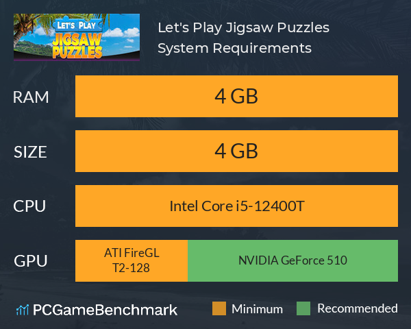 Let's Play Jigsaw Puzzles System Requirements PC Graph - Can I Run Let's Play Jigsaw Puzzles Let's Play Jigsaw Puzzles System Requirements PC Graph - Can I Run Let's Play Jigsaw Puzzles