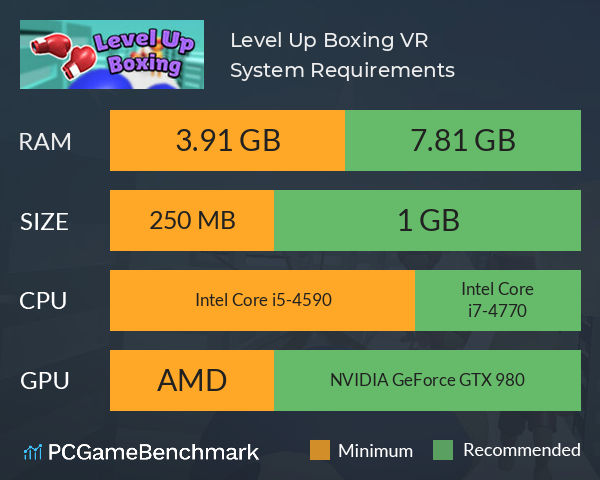 Level Up Boxing VR System Requirements PC Graph - Can I Run Level Up Boxing VR Level Up Boxing VR System Requirements PC Graph - Can I Run Level Up Boxing VR
