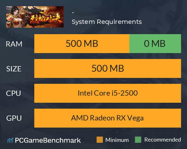 烈焰对决-经典归来 System Requirements PC Graph - Can I Run 烈焰对决-经典归来 烈焰对决-经典归来 System Requirements PC Graph - Can I Run 烈焰对决-经典归来