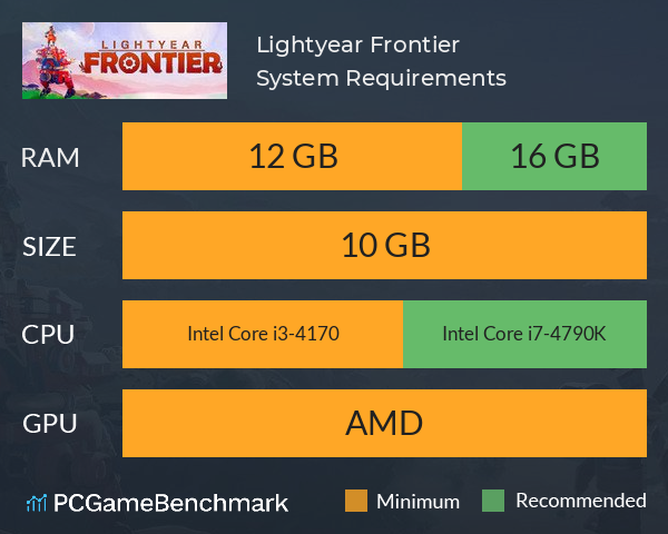 Lightyear Frontier System Requirements PC Graph - Can I Run Lightyear Frontier
