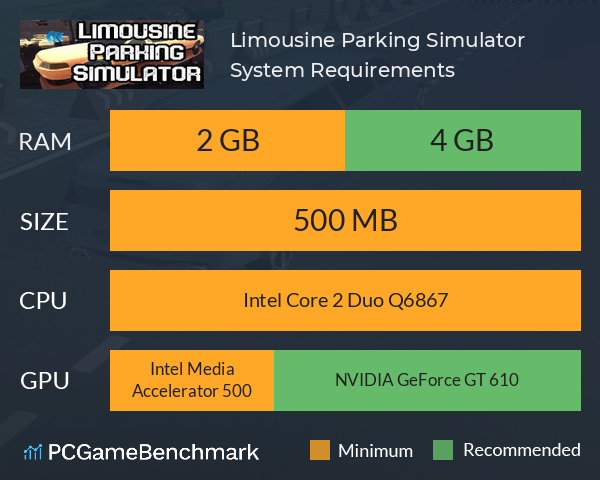 Limousine Parking Simulator System Requirements PC Graph - Can I Run Limousine Parking Simulator Limousine Parking Simulator System Requirements PC Graph - Can I Run Limousine Parking Simulator