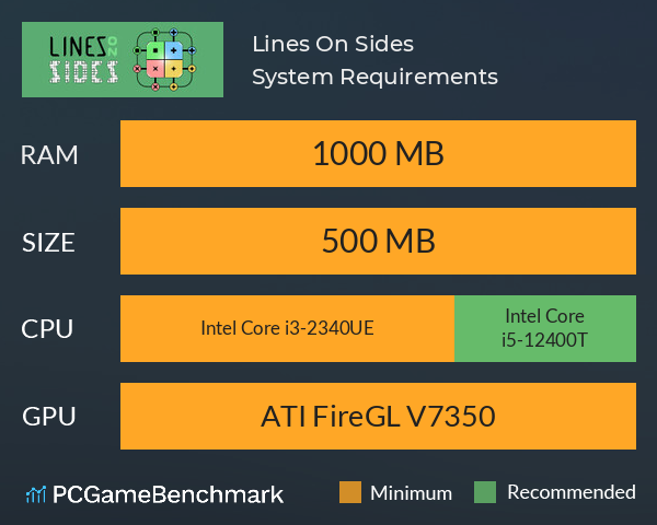 Lines On Sides System Requirements PC Graph - Can I Run Lines On Sides Lines On Sides System Requirements PC Graph - Can I Run Lines On Sides