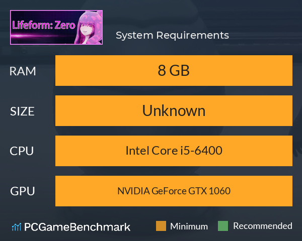 零號生命體 System Requirements PC Graph - Can I Run 零號生命體