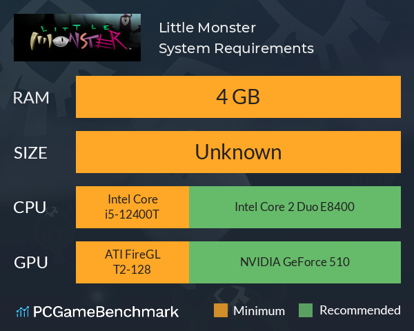Little Monster System Requirements PC Graph - Can I Run Little Monster