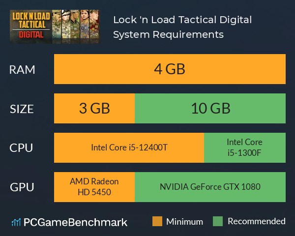 Lock 'n Load Tactical Digital System Requirements PC Graph - Can I Run Lock 'n Load Tactical Digital