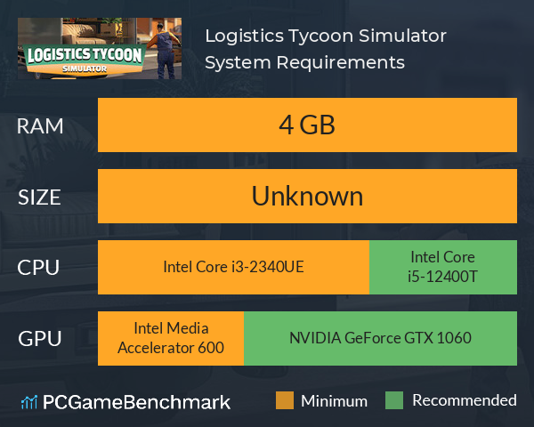 Logistics Tycoon Simulator System Requirements PC Graph - Can I Run Logistics Tycoon Simulator Logistics Tycoon Simulator System Requirements PC Graph - Can I Run Logistics Tycoon Simulator