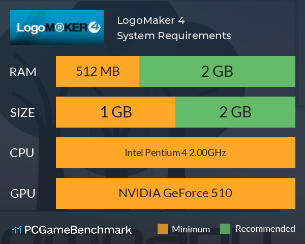 LogoMaker 4 System Requirements PC Graph - Can I Run LogoMaker 4 LogoMaker 4 System Requirements PC Graph - Can I Run LogoMaker 4