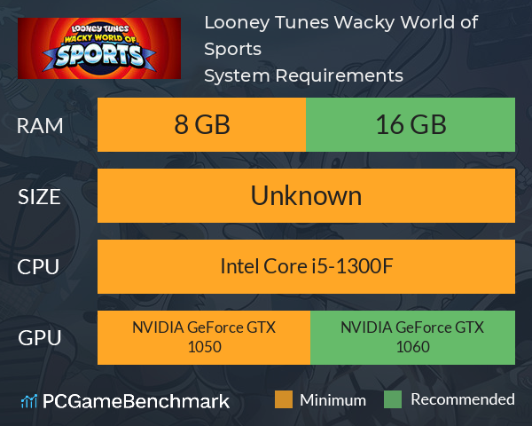 Looney Tunes: Wacky World of Sports System Requirements PC Graph - Can I Run Looney Tunes: Wacky World of Sports Looney Tunes: Wacky World of Sports System Requirements PC Graph - Can I Run Looney Tunes: Wacky World of Sports