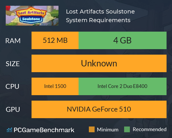 Lost Artifacts: Soulstone System Requirements PC Graph - Can I Run Lost Artifacts: Soulstone