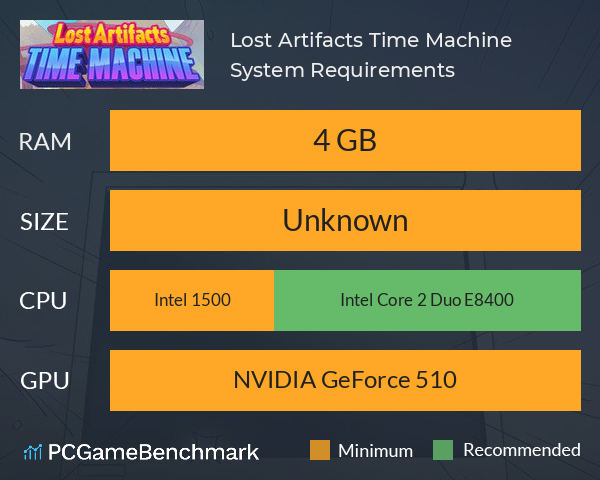 Lost Artifacts: Time Machine System Requirements PC Graph - Can I Run Lost Artifacts: Time Machine Lost Artifacts: Time Machine System Requirements PC Graph - Can I Run Lost Artifacts: Time Machine
