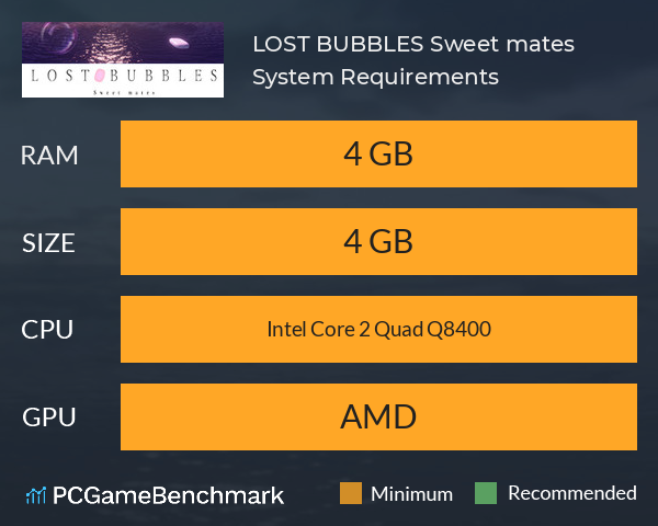 LOST BUBBLES: Sweet mates System Requirements PC Graph - Can I Run LOST BUBBLES: Sweet mates LOST BUBBLES: Sweet mates System Requirements PC Graph - Can I Run LOST BUBBLES: Sweet mates
