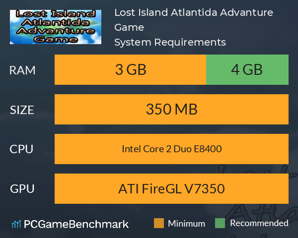 Lost Island Atlantida Advanture Game System Requirements PC Graph - Can I Run Lost Island Atlantida Advanture Game Lost Island Atlantida Advanture Game System Requirements PC Graph - Can I Run Lost Island Atlantida Advanture Game