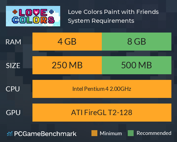 Love Colors: Paint with Friends System Requirements PC Graph - Can I Run Love Colors: Paint with Friends Love Colors: Paint with Friends System Requirements PC Graph - Can I Run Love Colors: Paint with Friends
