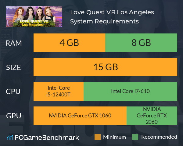 Love Quest VR: Los Angeles System Requirements PC Graph - Can I Run Love Quest VR: Los Angeles Love Quest VR: Los Angeles System Requirements PC Graph - Can I Run Love Quest VR: Los Angeles