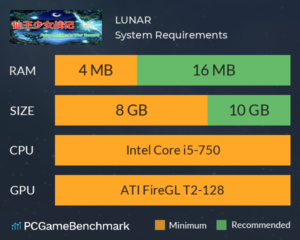 露娜传 LUNAR System Requirements PC Graph - Can I Run 露娜传 LUNAR 露娜传 LUNAR System Requirements PC Graph - Can I Run 露娜传 LUNAR