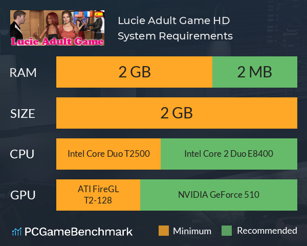 Lucie Adult Game HD System Requirements PC Graph - Can I Run Lucie Adult Game HD Lucie Adult Game HD System Requirements PC Graph - Can I Run Lucie Adult Game HD