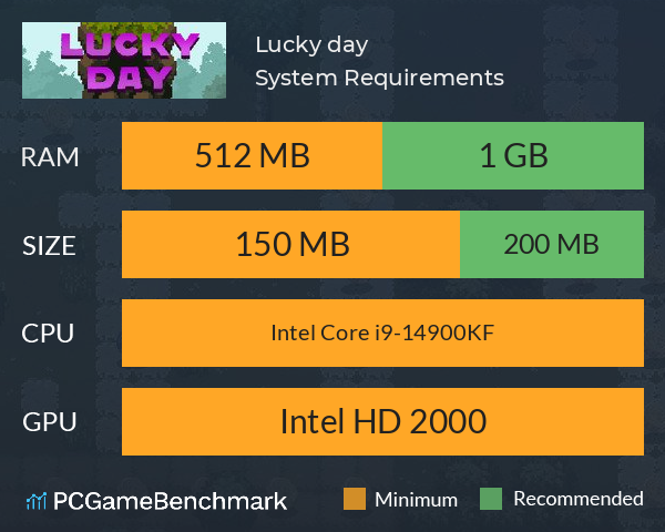 Lucky day System Requirements PC Graph - Can I Run Lucky day Lucky day System Requirements PC Graph - Can I Run Lucky day