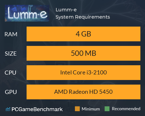 Lumm-e System Requirements PC Graph - Can I Run Lumm-e Lumm-e System Requirements PC Graph - Can I Run Lumm-e