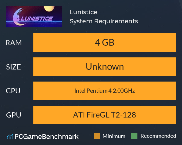 Lunistice System Requirements PC Graph - Can I Run Lunistice
