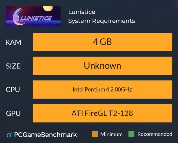 Lunistice System Requirements PC Graph - Can I Run Lunistice Lunistice System Requirements PC Graph - Can I Run Lunistice
