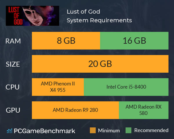 Lust of God System Requirements PC Graph - Can I Run Lust of God Lust of God System Requirements PC Graph - Can I Run Lust of God